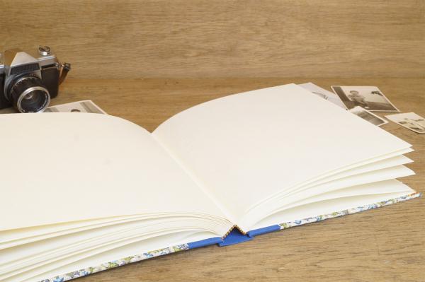 Fotoalbum mit weißen Seiten Leinenrücken Handarbeit Deutschland